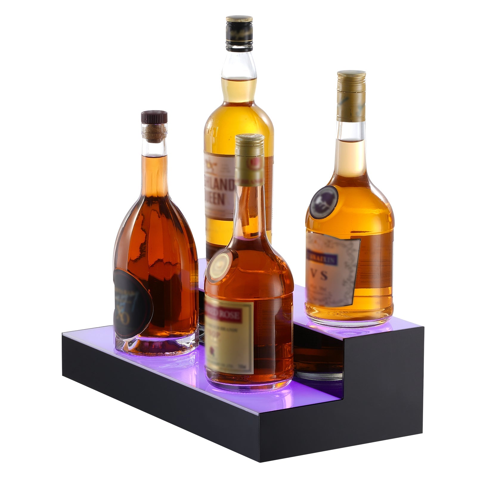 LED Lighted Liquor Bottle Display Bar Shelf RF & App Control 16' 2-Step