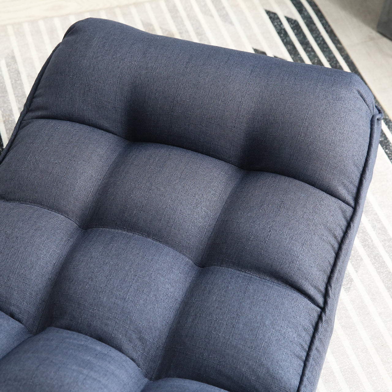 Single sofa reclining chair Japanese chair lazy sofa tatami balcony reclining chair leisure sofa adjustable chair,Navy