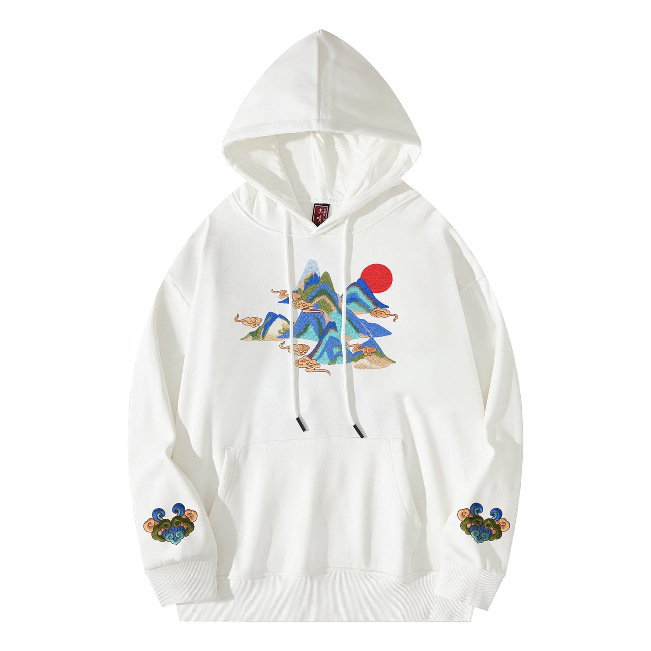 KH9232 Mountains Embroidery Hoodie