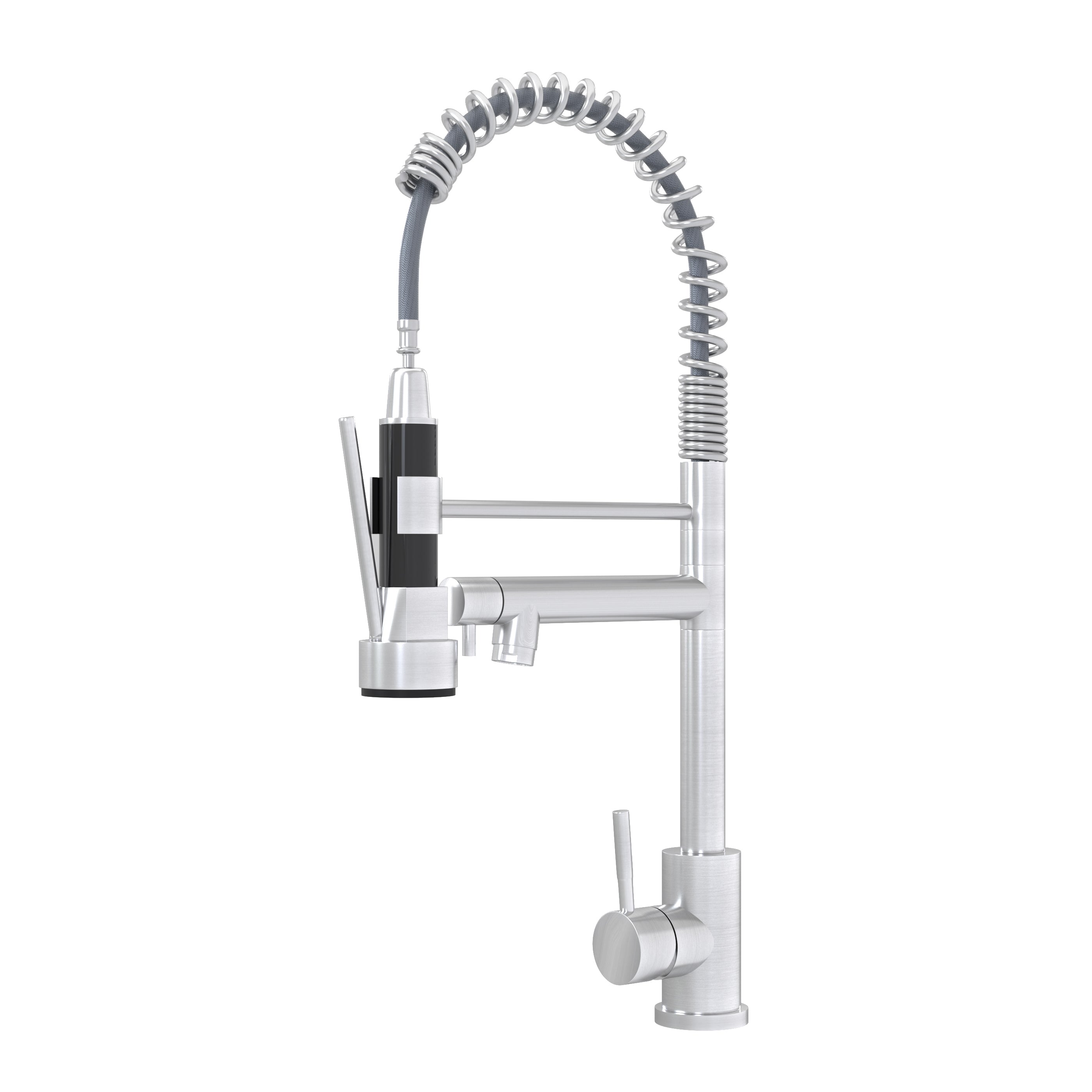 Bothwa Home CUPC Certified 19' Single Handle Kitchen Faucet ( Brushed Nickel Finish)