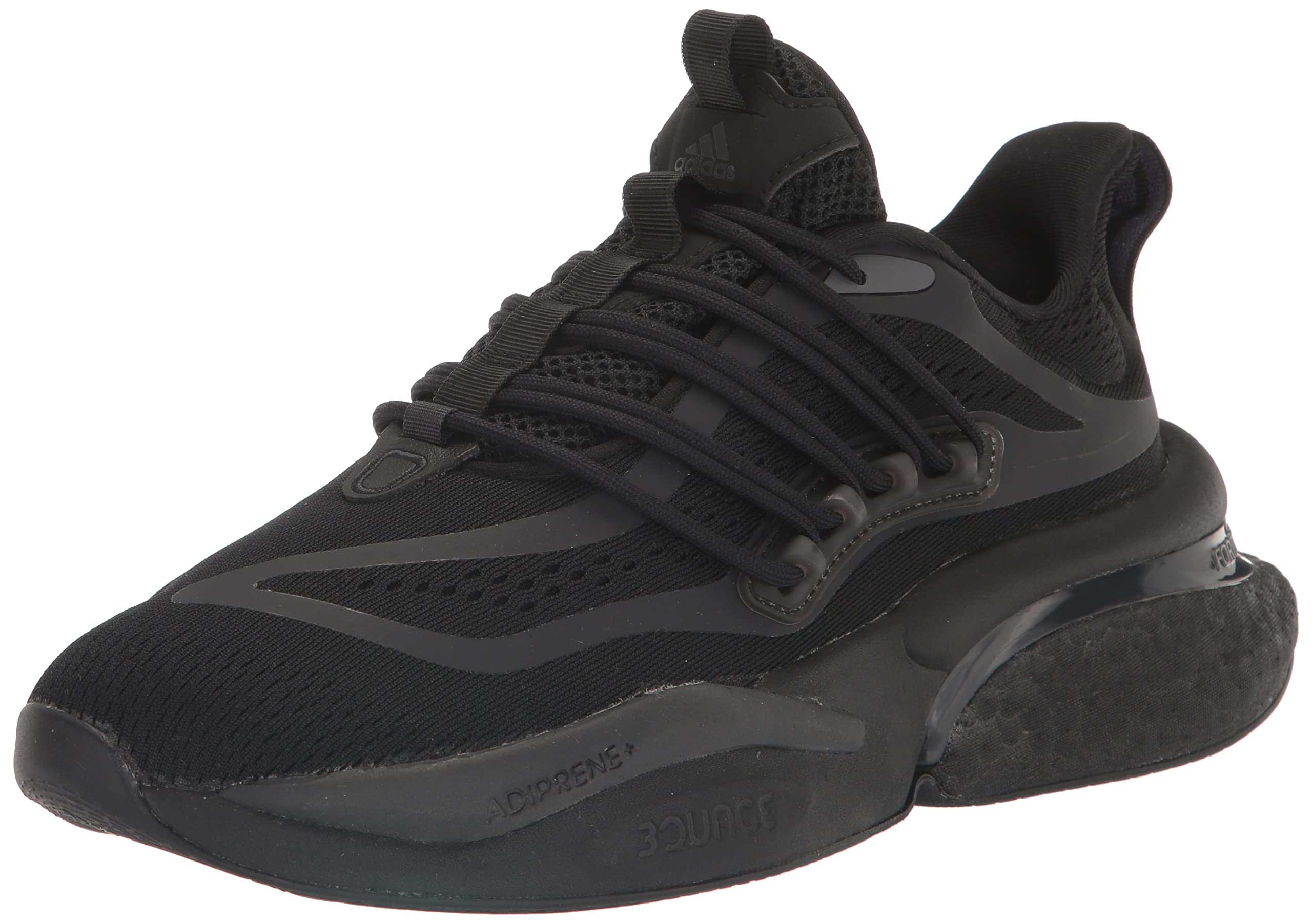 adidas Mens AlphaBoost V1 Running Shoe Black/Grey/Carbon 10.5