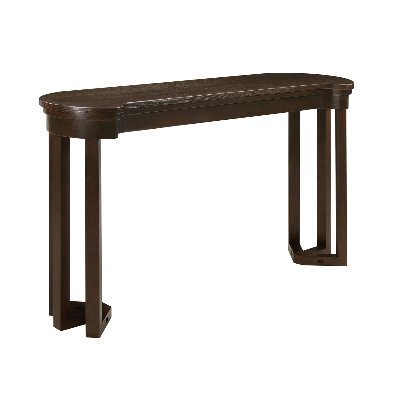 4 Piece Bar Table Set with3 PU Upholstered Bar Stools, Breakfast Table with 3 Padded Stools Solid Wood Counter Height Dining Table Set for Living Room, Dining Room.  Espresso