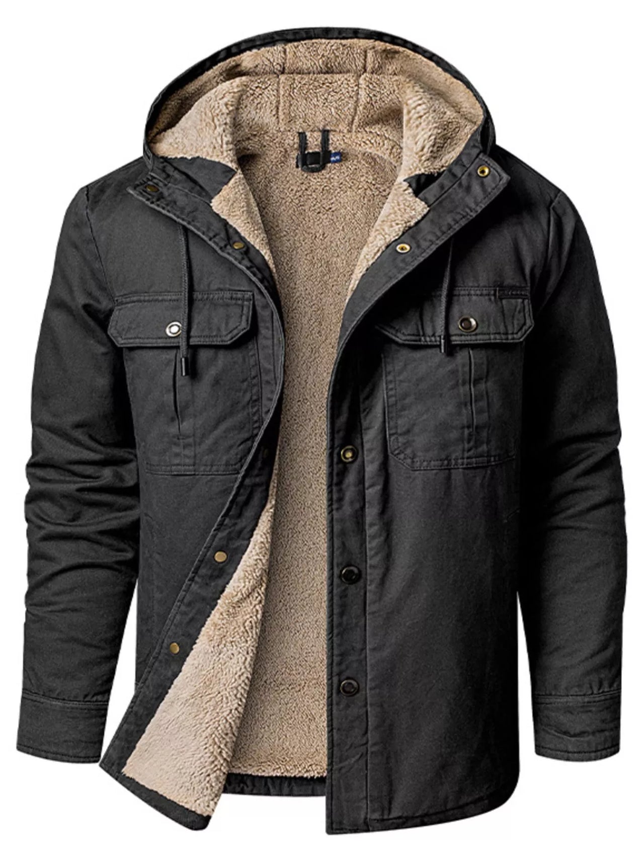 Men's Sherpa Lined Hooded Jacket
