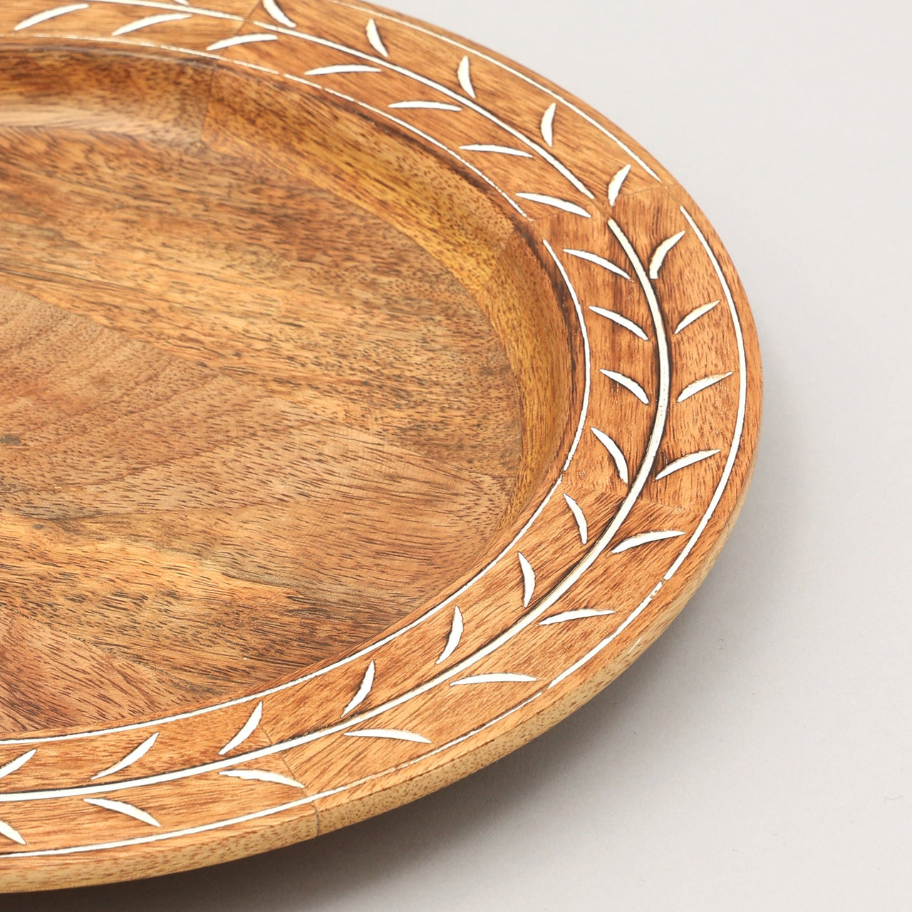 Handcrafted 13' Wood Charger Plate  Wooden Dinning Placemat Artisan Wood Tableware