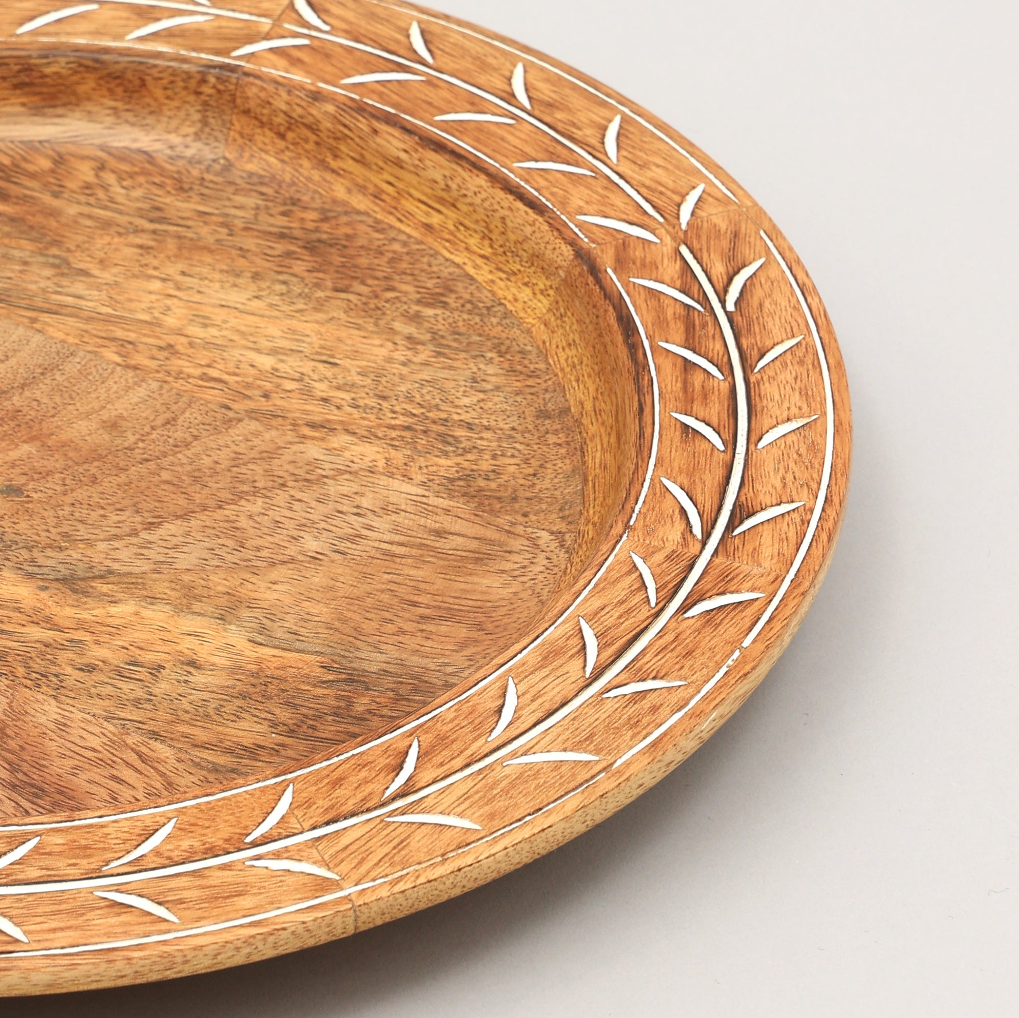 Handcrafted 13' Wood Charger Plate  Wooden Dinning Placemat Artisan Wood Tableware