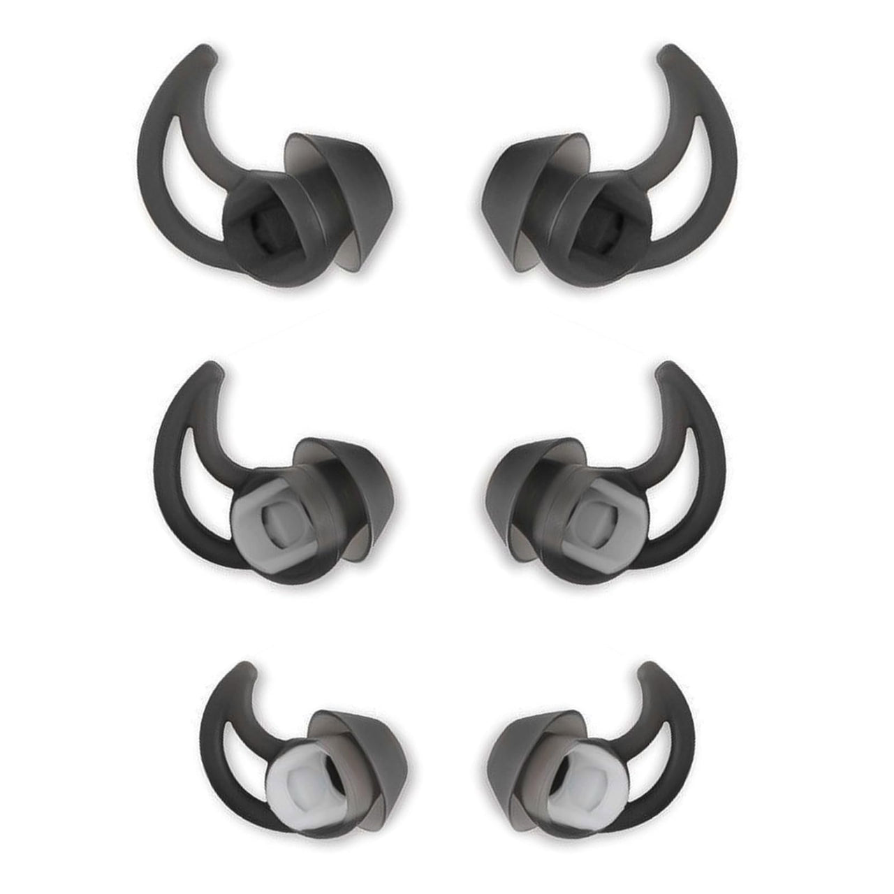 MMYQXI Silicone Replacement Earbud Tips Earbud Covers Compatible with Bose QC20 QC20i SoundSport SIE2i IE2 IE3 Headphone Earbud Rubber Tips Ear Tips 3 Pairs S M L