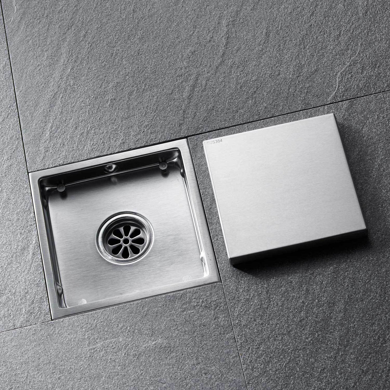 6 Inch Square Shower Floor Drain