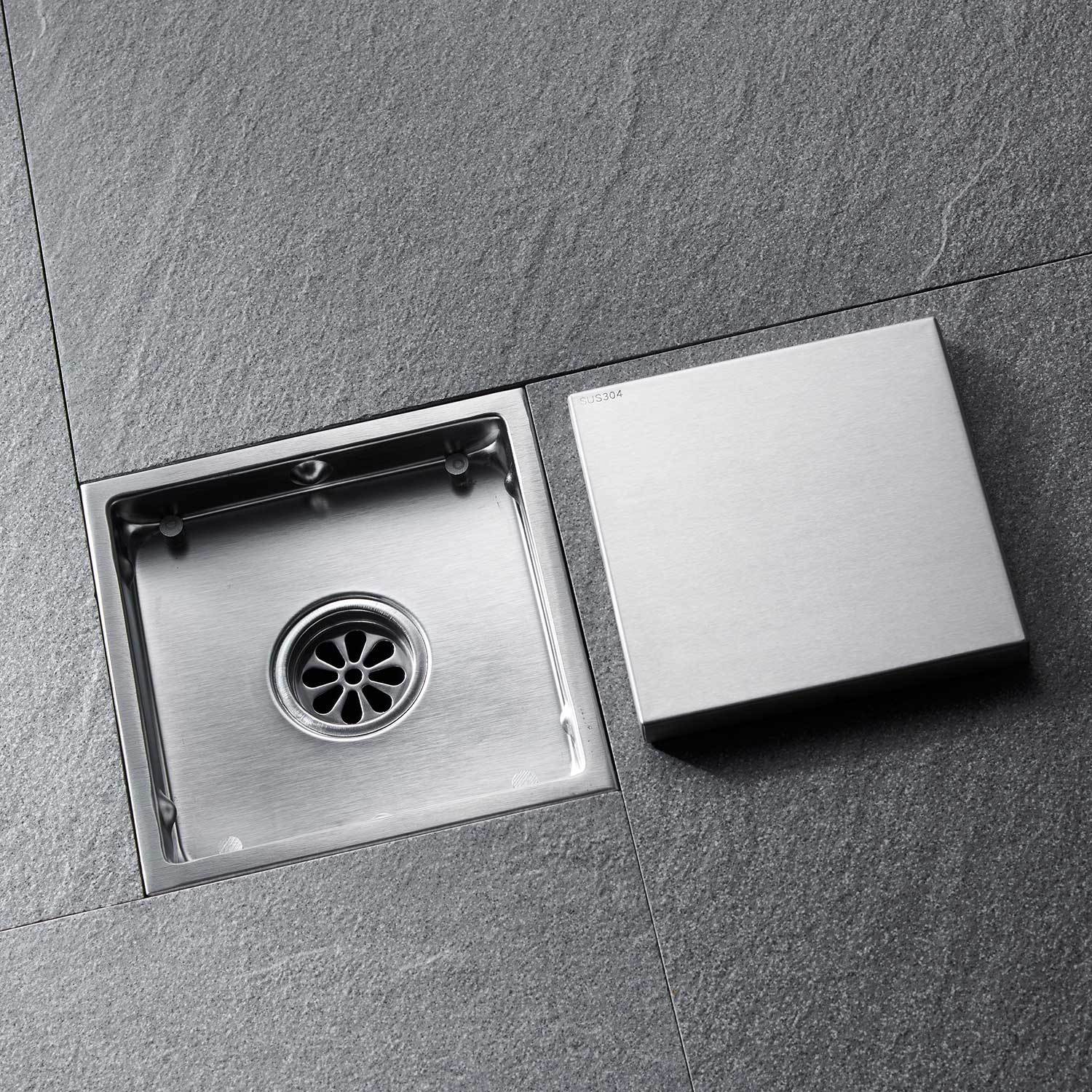 6 Inch Square Shower Floor Drain