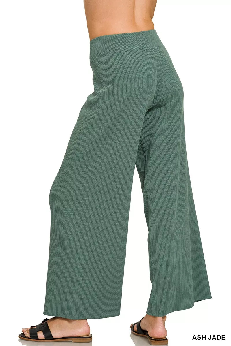 Zenana Viscose Sweater Top & Pants Set