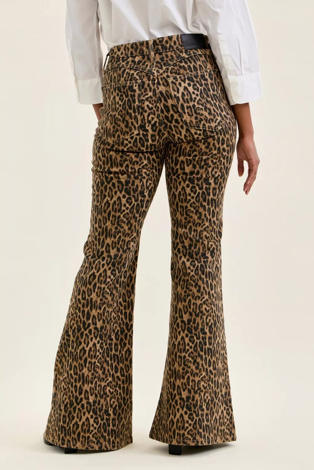 Judy Blue Mr Jaqueline Flare Print Leopard Jeans