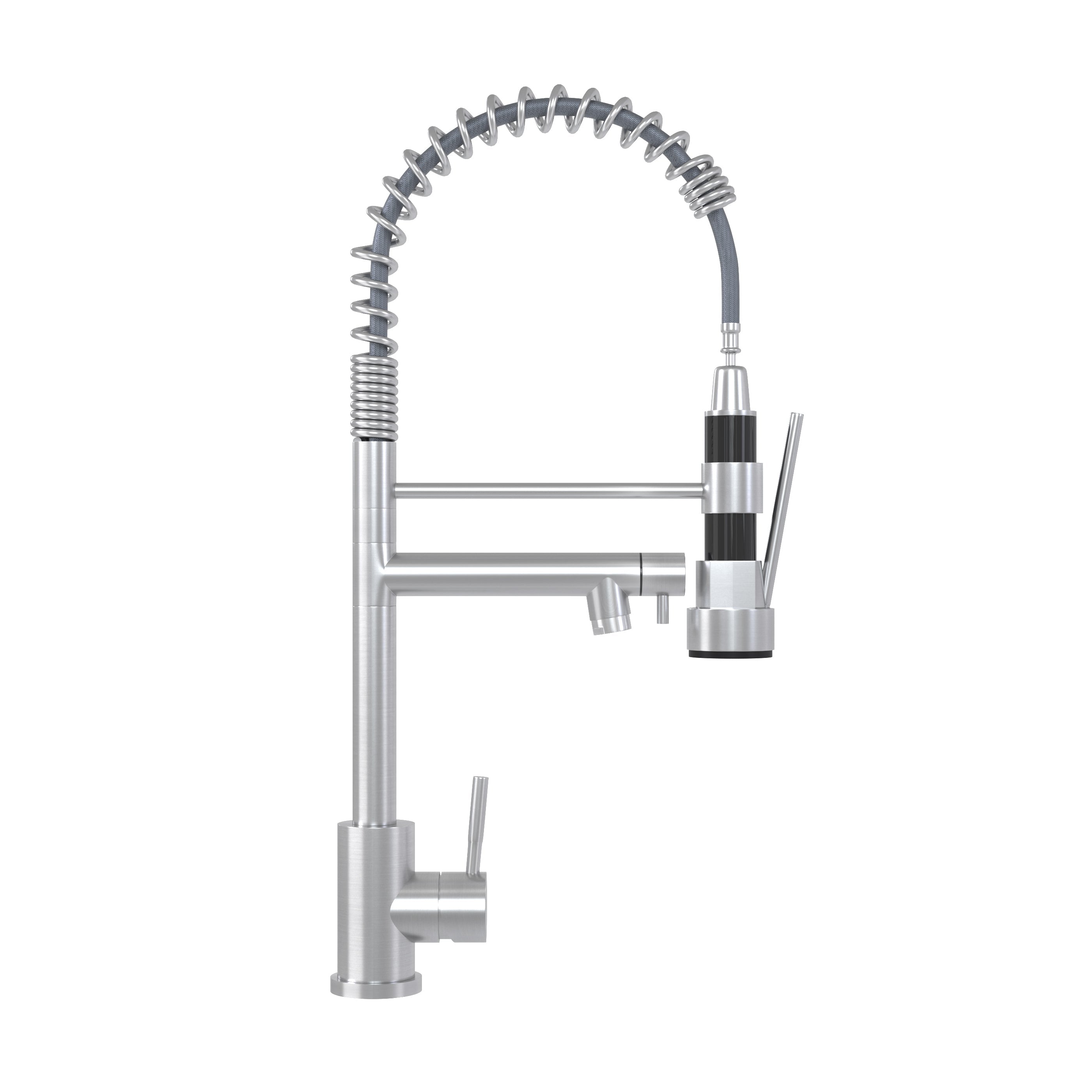 Bothwa Home CUPC Certified 19' Single Handle Kitchen Faucet ( Brushed Nickel Finish)