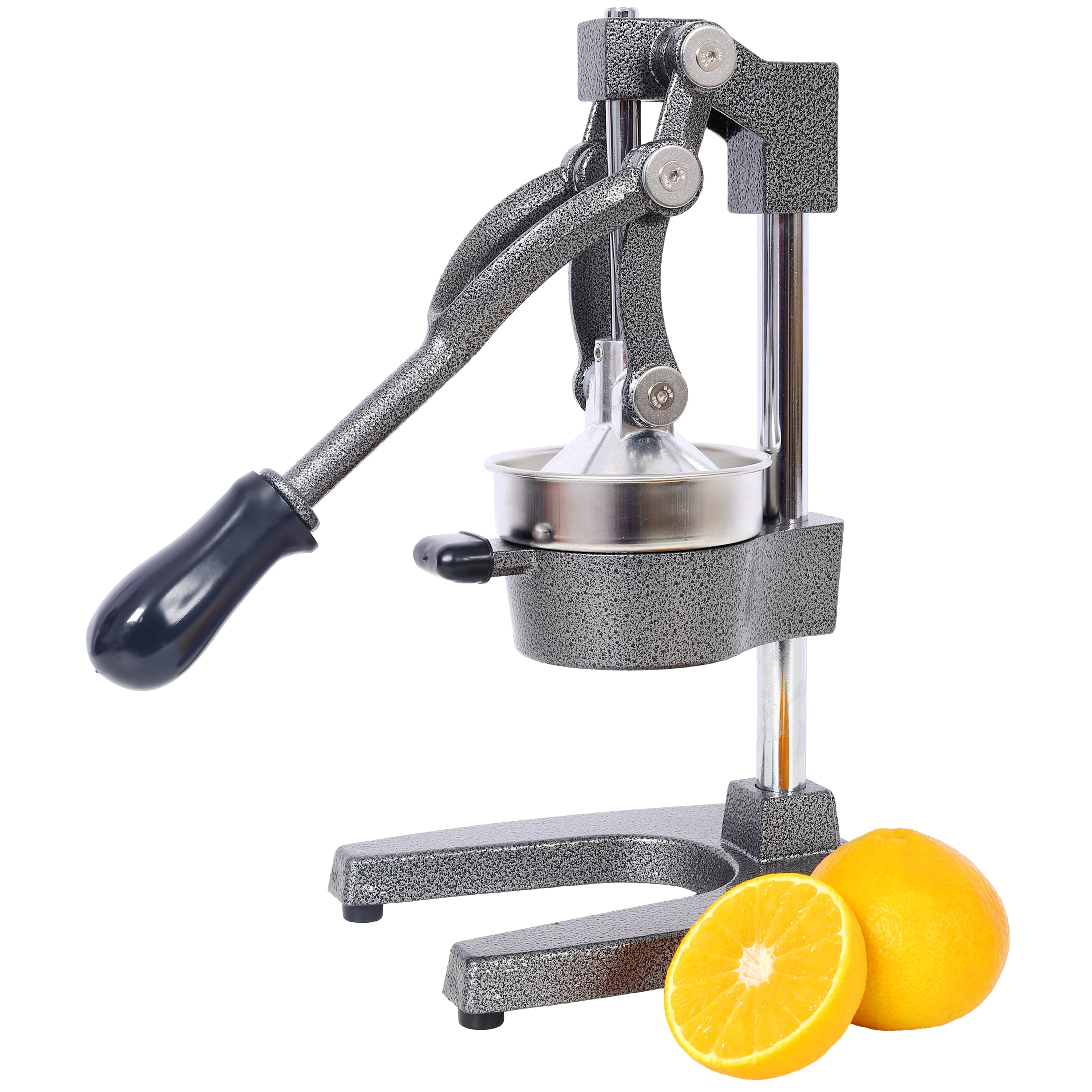 Cast Iron Citrus Juicer, Extra-Large Commercial Grade Manual Hand Press , Heavy Duty Countertop Squeezer for Fresh Orange Juice ,grey color