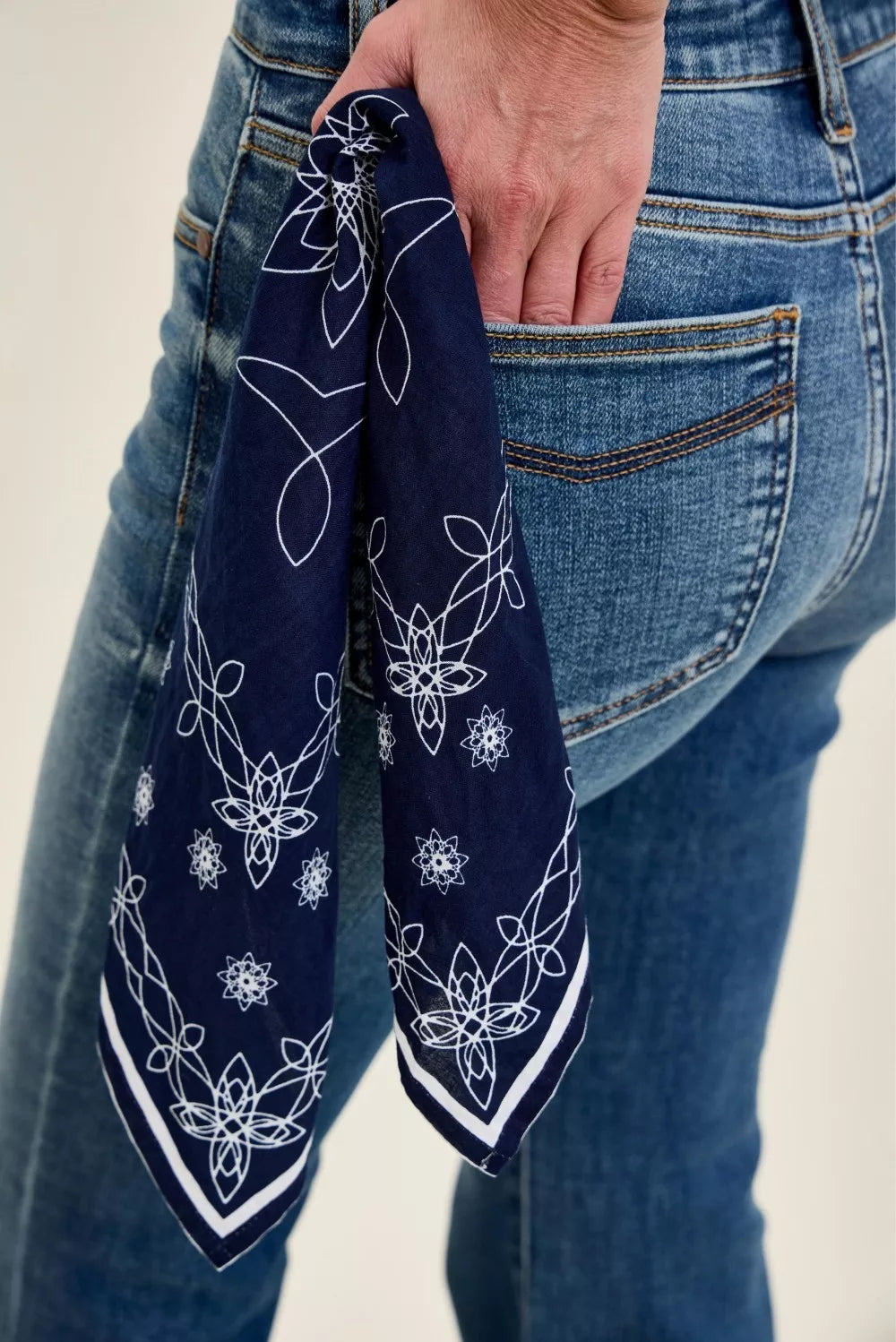 Judy Blue Mid Rise Jaqueline Flare with Triple Needle Back Pkts and Bandana Loop