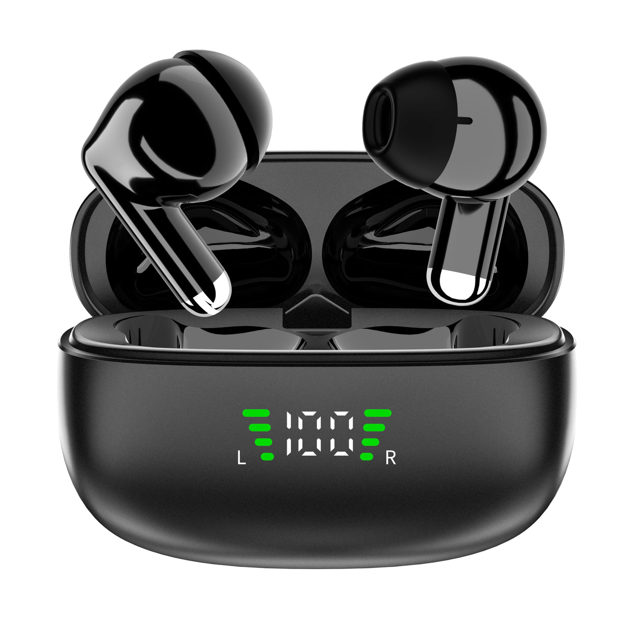HSQFBHS Ear Earbud Wireless Bluetooth 5.3Earphone Bass Stereo Earbud with LED Display IP7 Waterproof in Ear Earbud Active Noise-canceling Fashion Earphone
