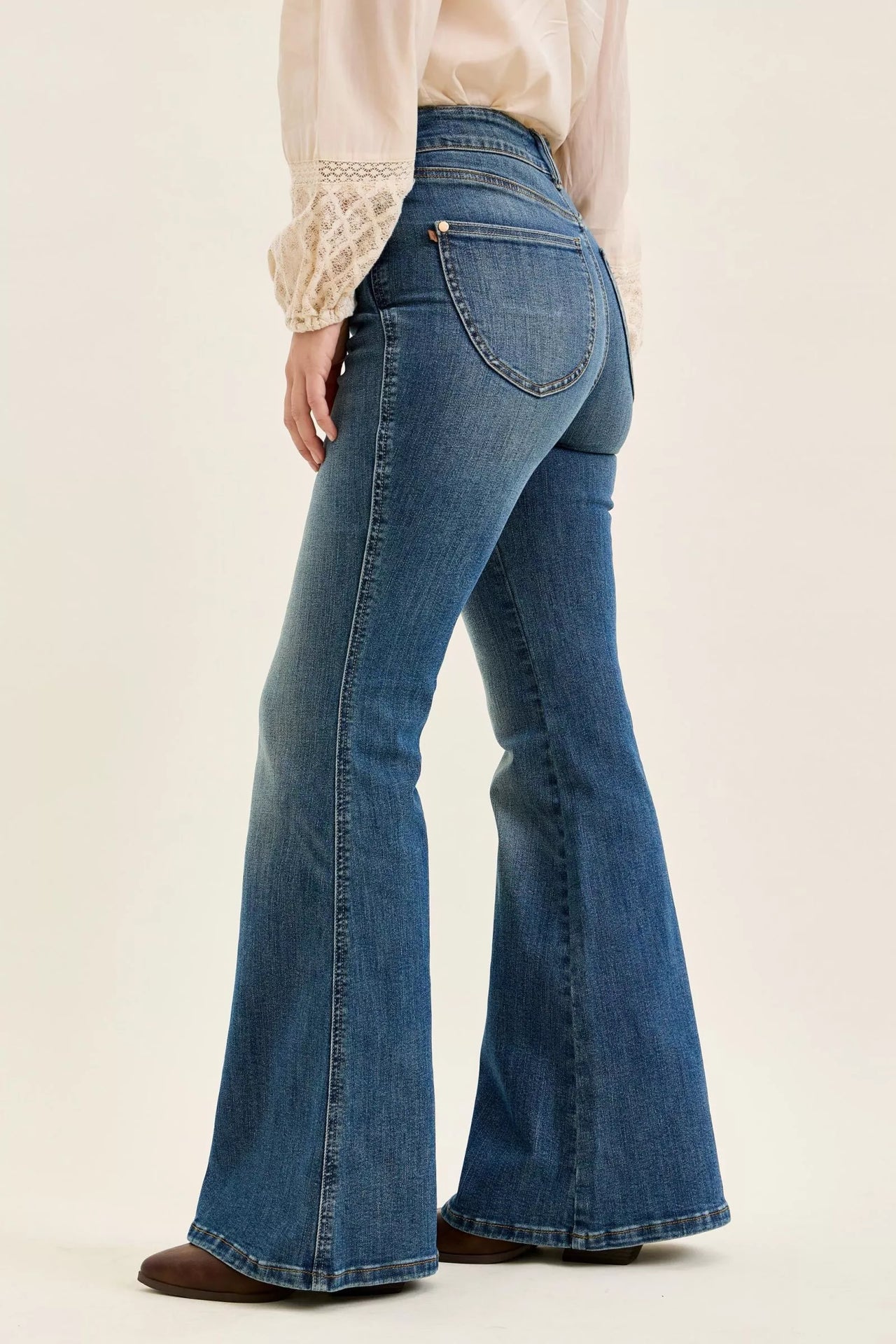 Judy Blue High Waist Double Button Tummy Control Flare Jeans