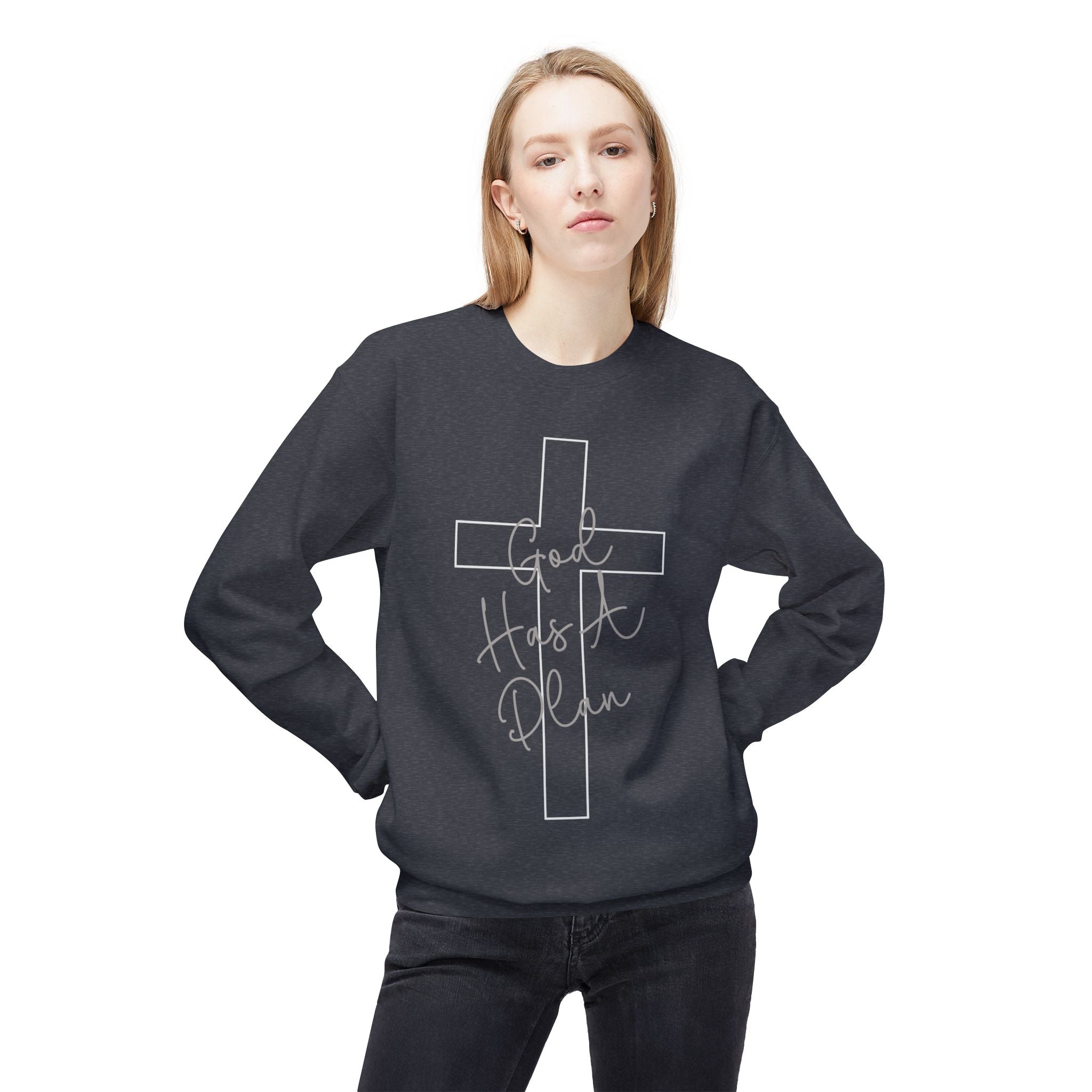 God Has a Plan Crewneck Sweatshirt – Jeremiah 29:11 Christian Pullover