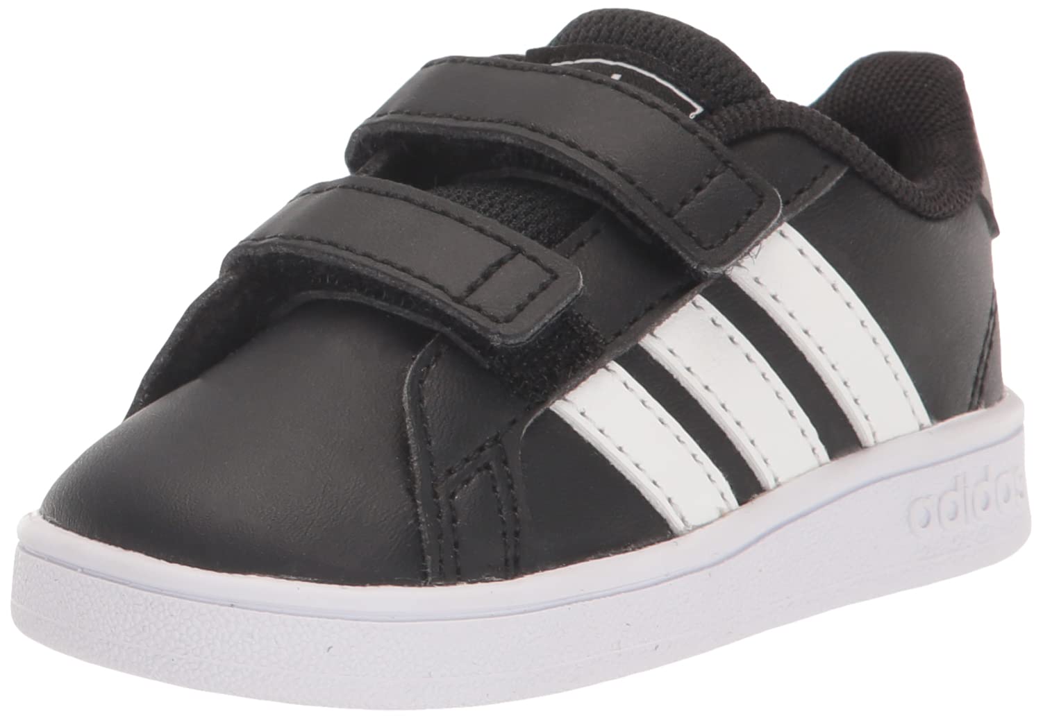 adidas Grand Court Sneaker Black/White/White 1 US Unisex Little Kid