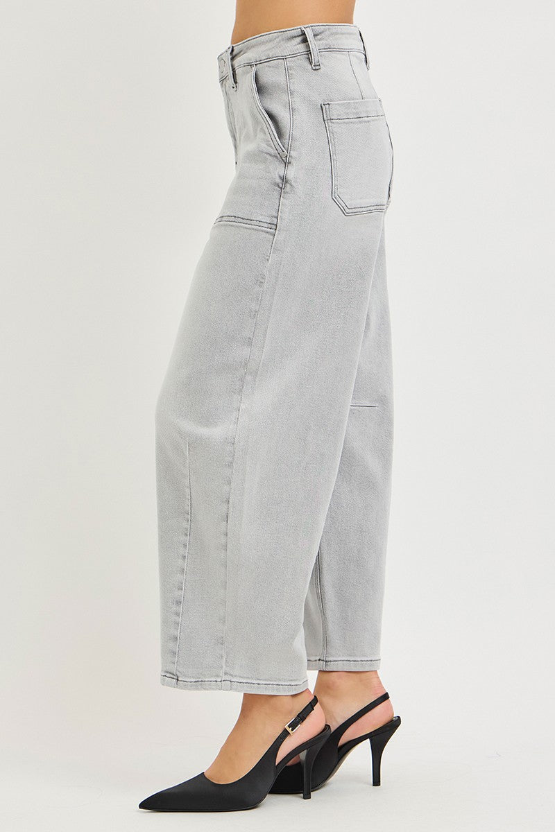 RISEN Slouchy Cropped Barrel Jeans