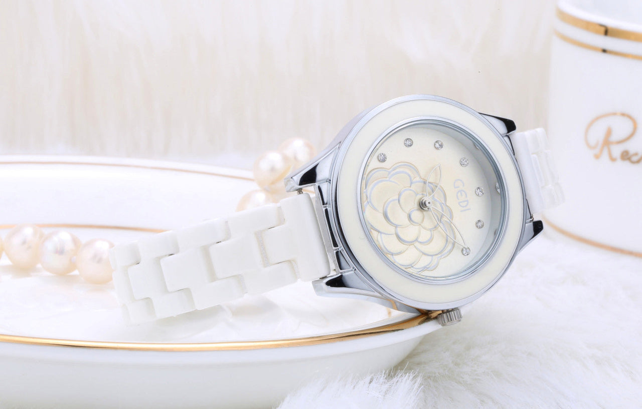 Trendy Fashion Waterproof Ladies Ceramic Watch (See size chart where applicable)