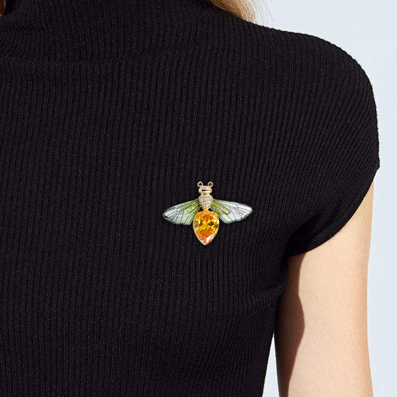Lady's Anti-light Buckle Small Bee Brooch