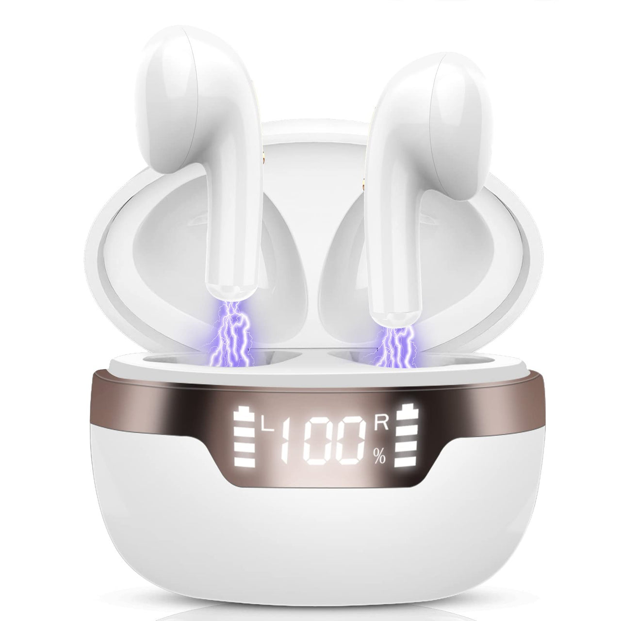 Wireless Earbud Bluetooth 5.2 Headphones with HD Mic [2023] Bluetooth Earphones in Ear Deep Bass Bluetooth Earbud IP7 Waterproof Wireless Headphones 40H Playtime Ear Buds for iPhone Android USB-C