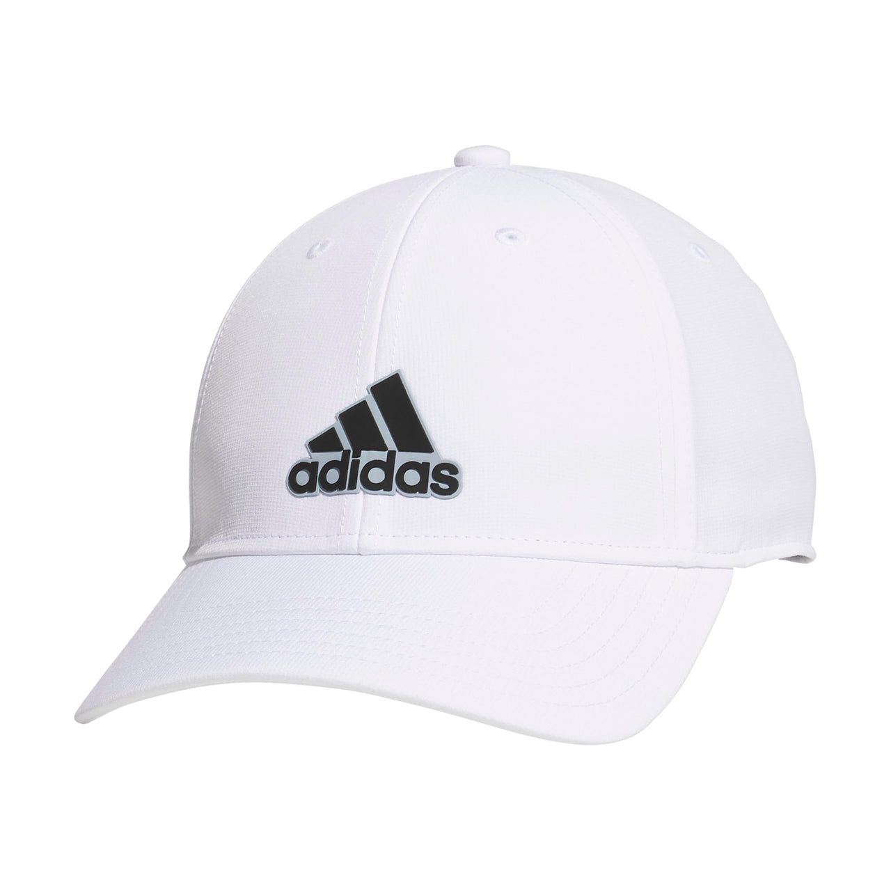 adidas Mens Alliance Medium Crown Structured Adjustable Fit Strapback Hat White/Light Grey/Black