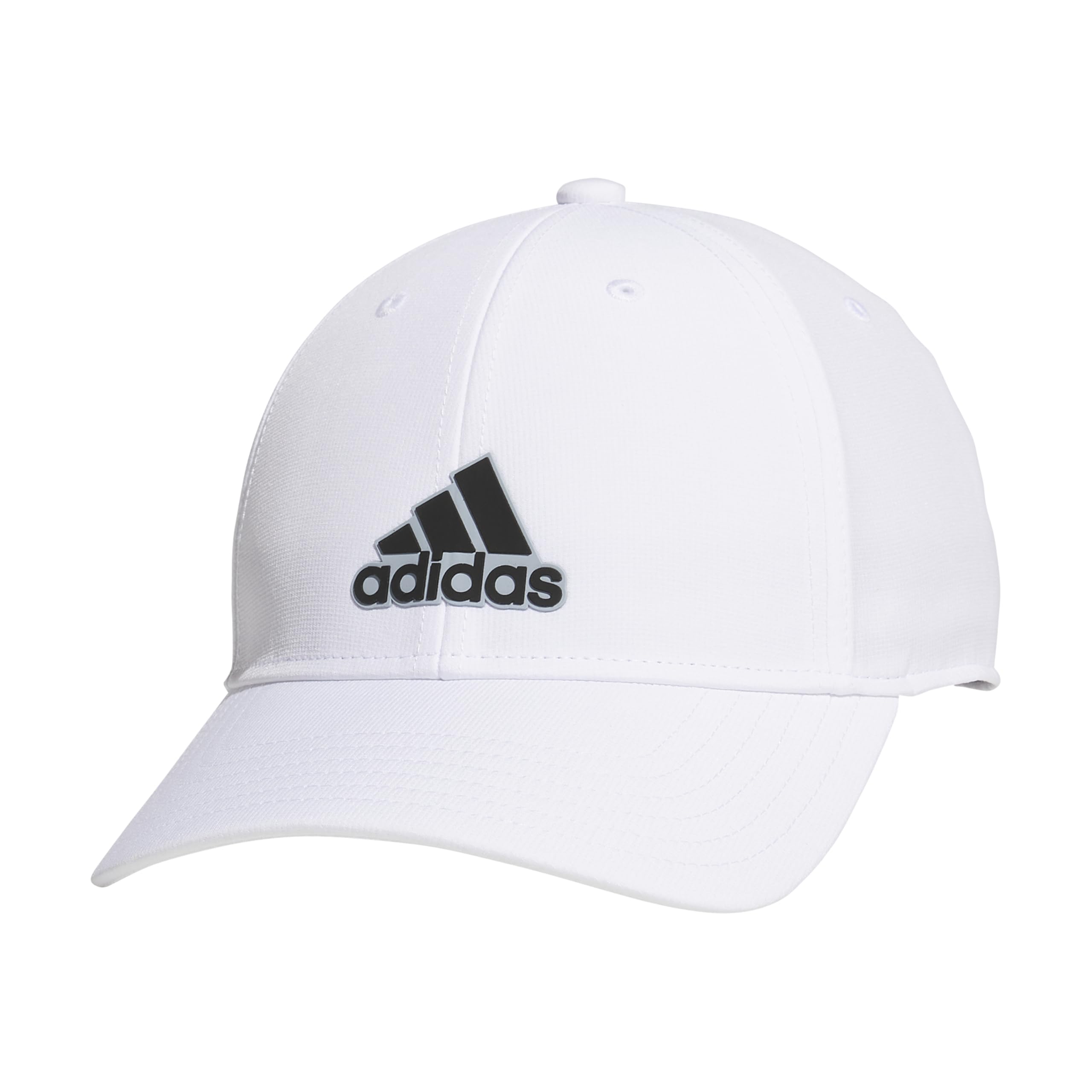 adidas Mens Alliance Medium Crown Structured Adjustable Fit Strapback Hat White/Light Grey/Black