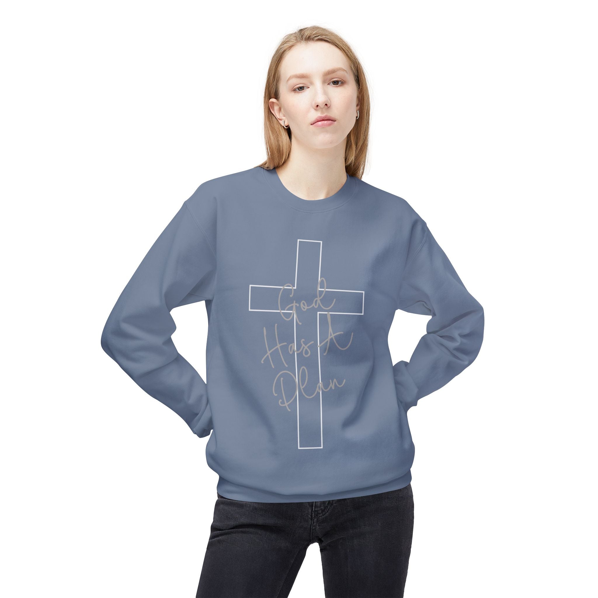 God Has a Plan Crewneck Sweatshirt – Jeremiah 29:11 Christian Pullover