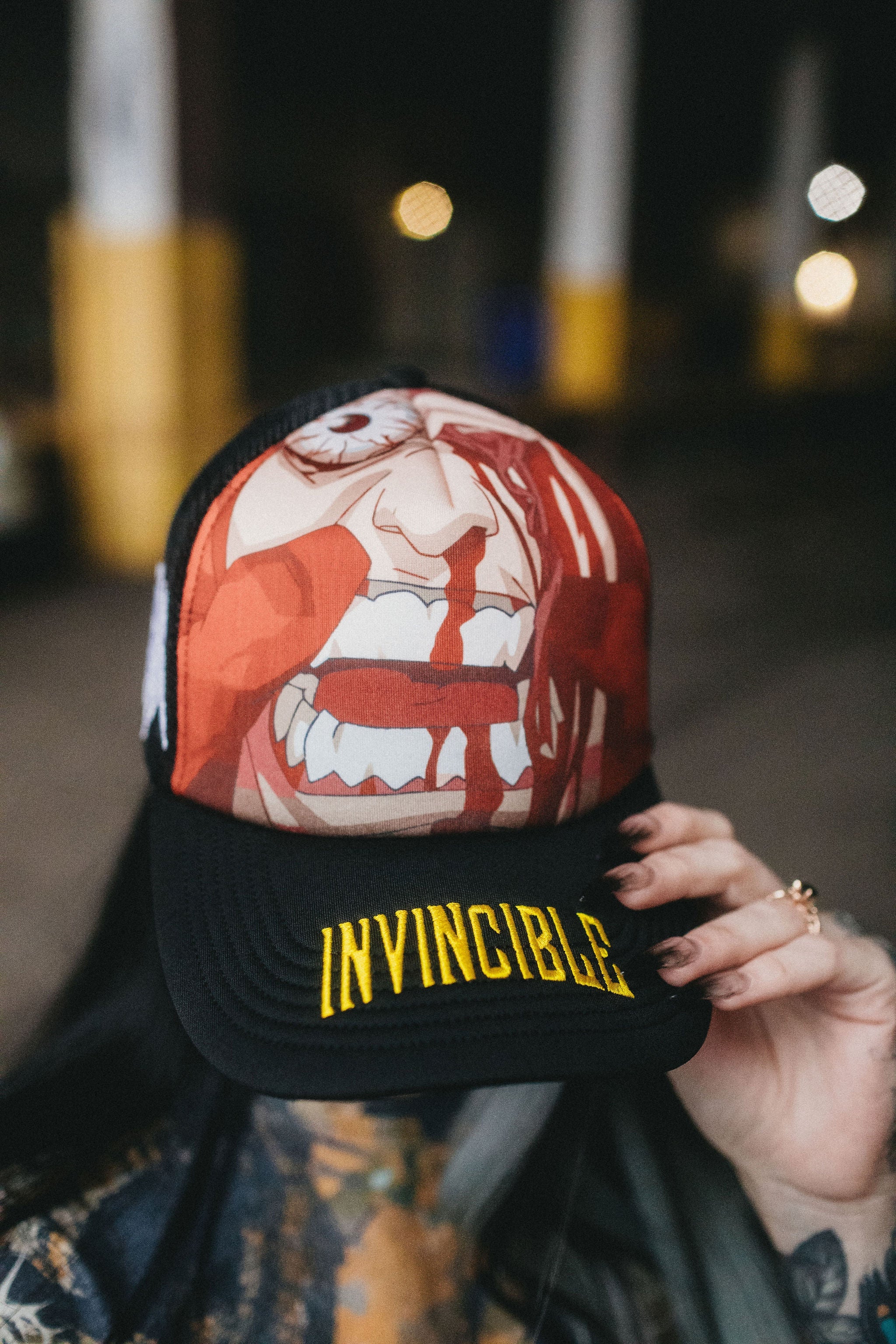 Face Smasher Trucker Hat Black