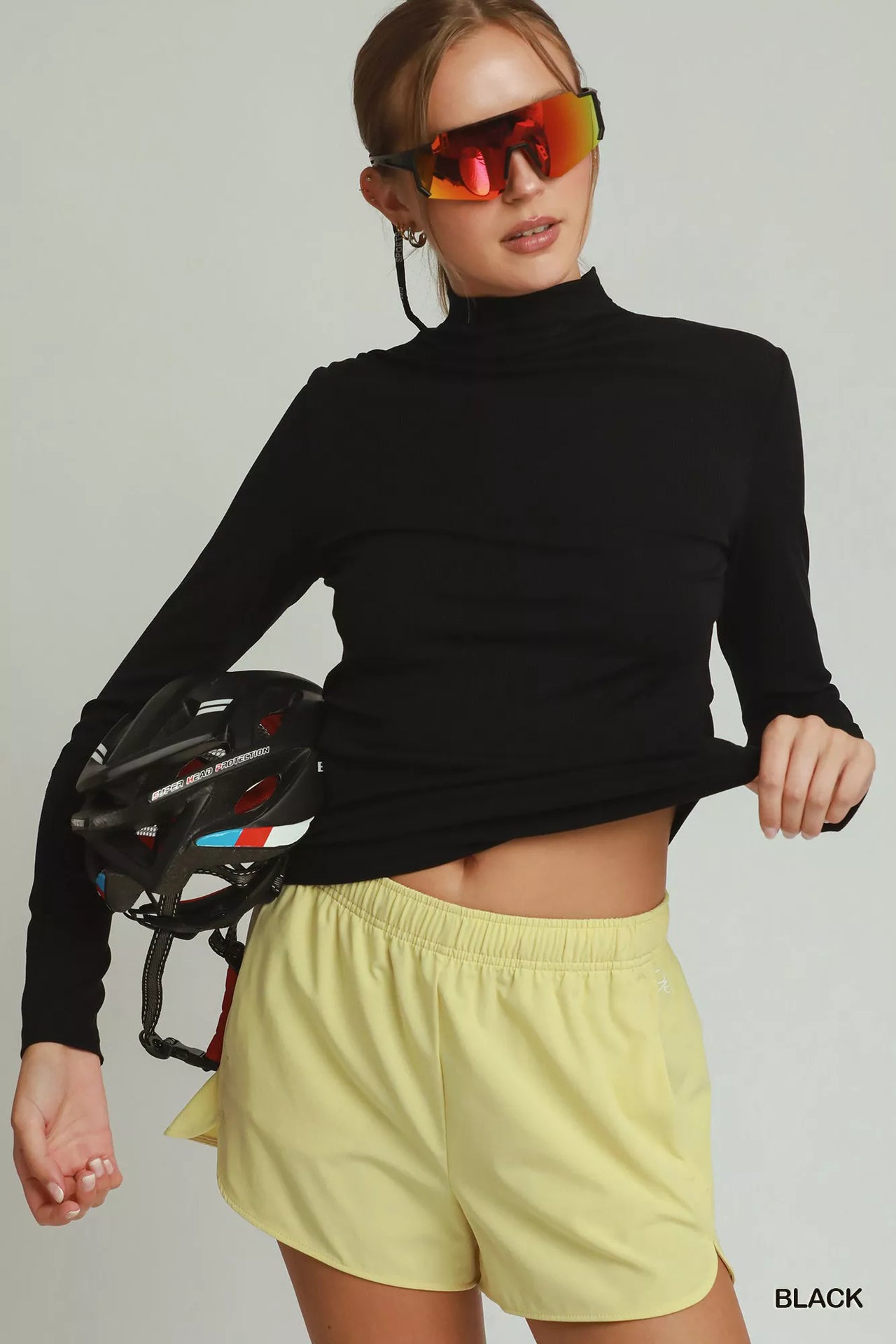 Umgee Long Sleeve Mock Neck Top