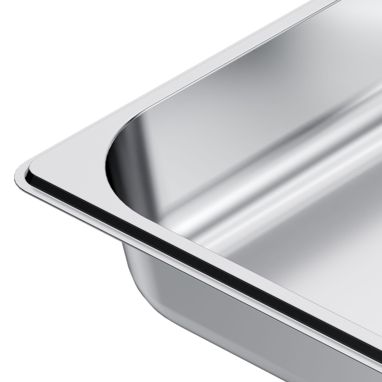 4 Pack Stainless Steam Hotel Pan, 1/2 Size Table Steam Pan, 2.5 Inch Deep Anti Jam Restaurant Supplies Reusable Rustproof Catering Storage for Home, Party, Restaurant, Hotel, Buffet