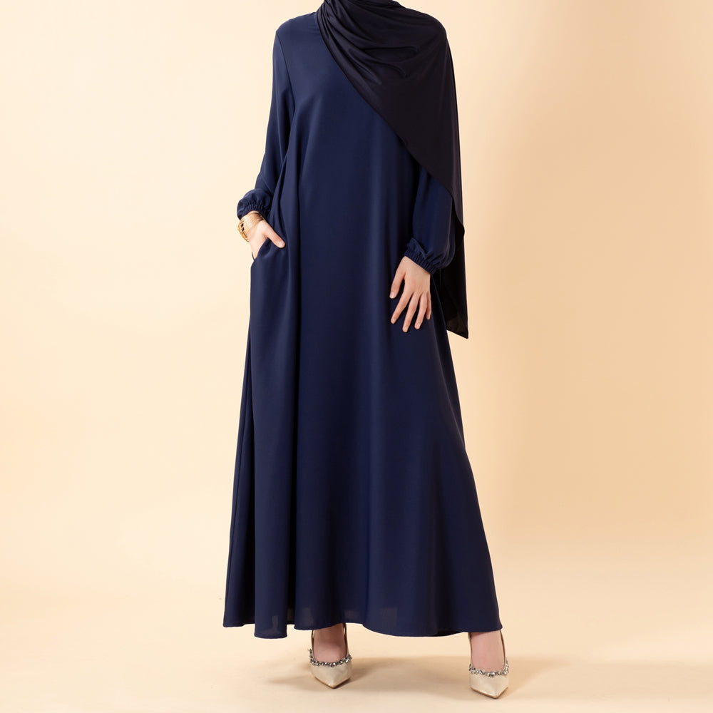 Essential Premium Versatile Pockets Umbrella Cut Abaya (MA113)
