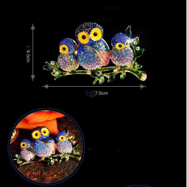 Cute Owl Shaped Fashion Brooch