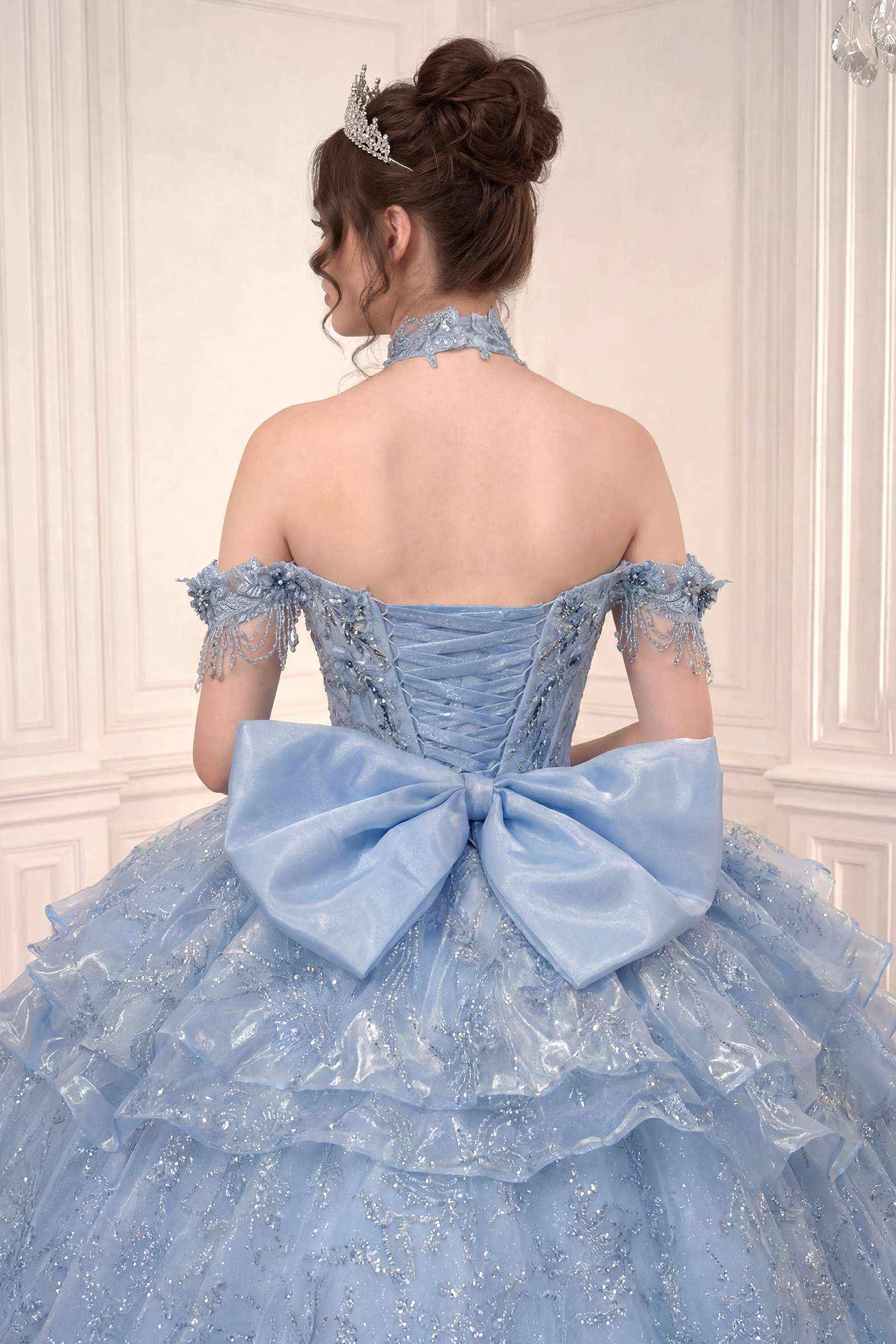 Ladivine 15742 Off the Shoulder Poofy Quinceanera Ball Gown