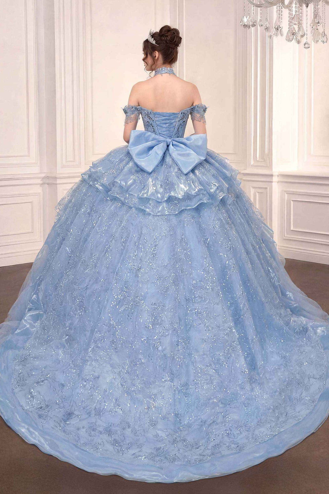 Ladivine 15742 Off the Shoulder Poofy Quinceanera Ball Gown