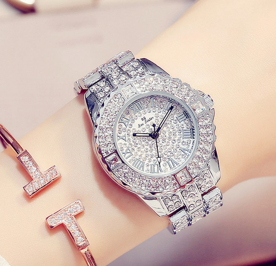 Full crystal ladies quartz watch
