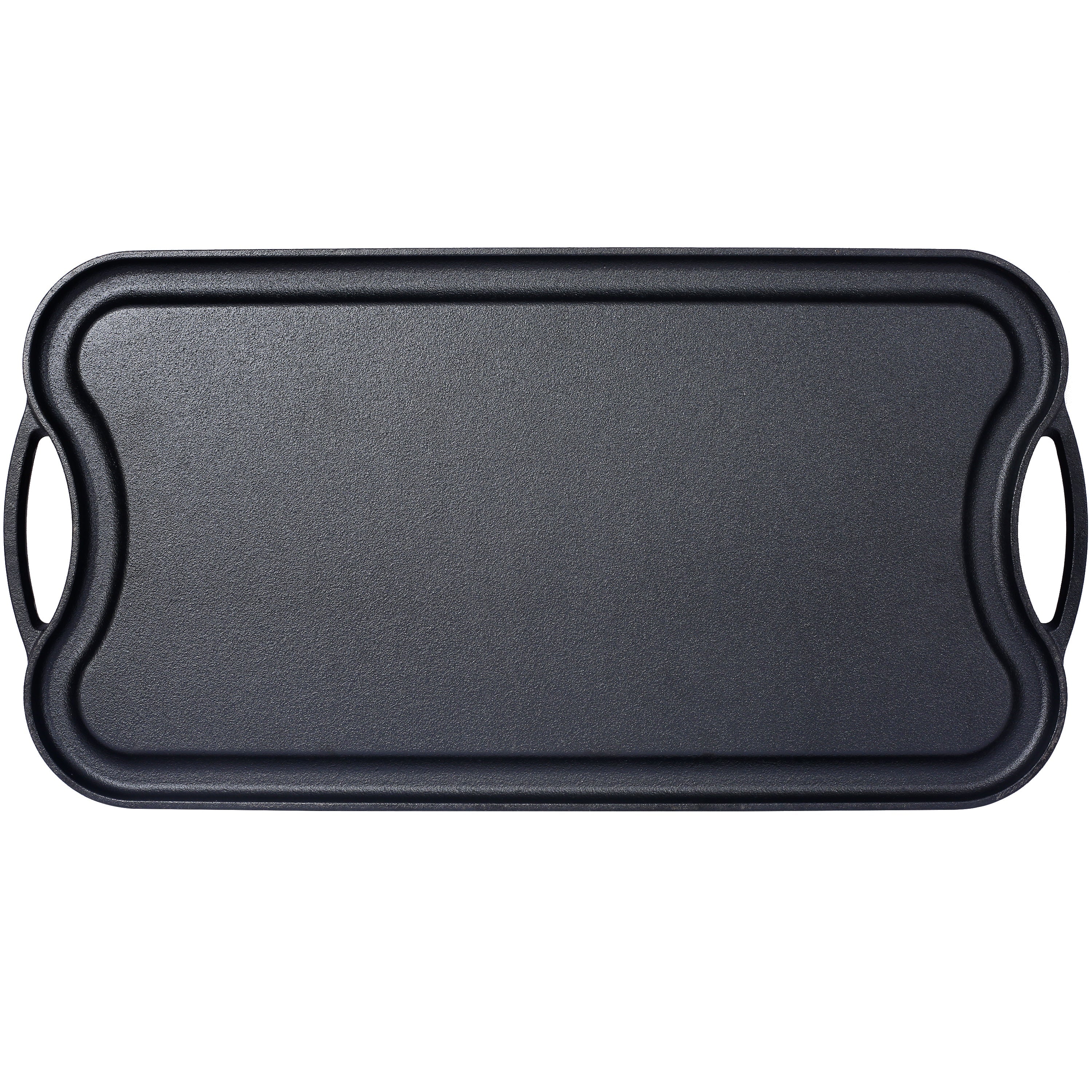 Pre-Seasoned Cast Iron Reversible Rectangular Grill/Griddle, Black,20inch x 10inch