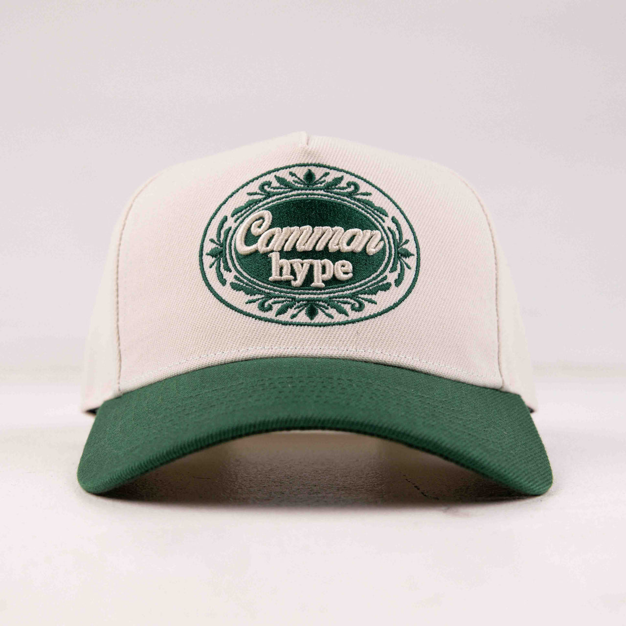 Common Hype Luxe Frame Snapback Hat Cream / Green