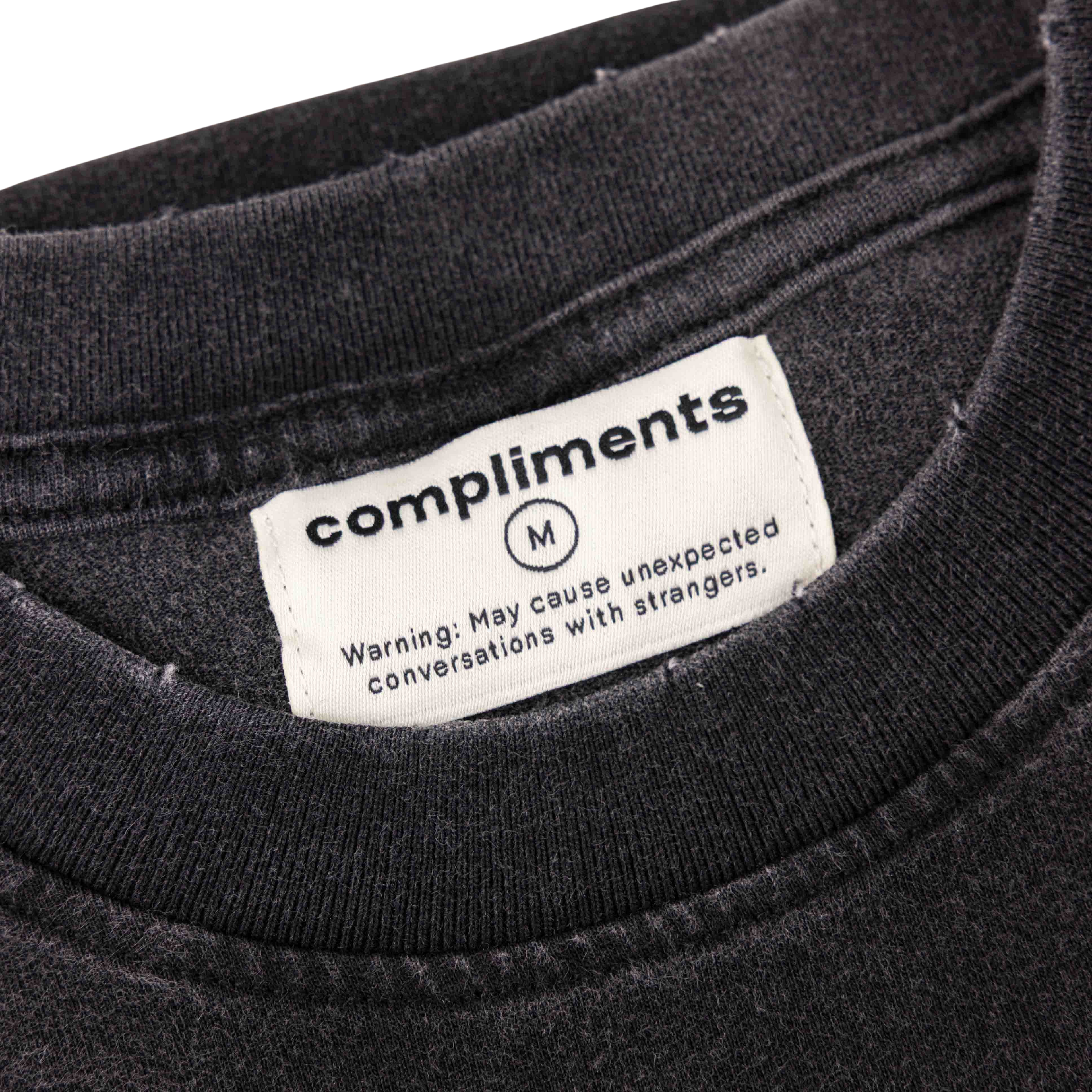 Compliments Not Sorry for Anything Black Vintage Tee