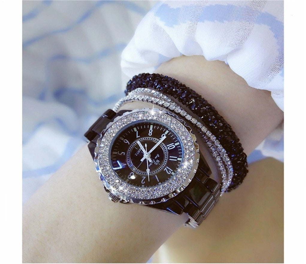 Mechanical Watch Ladies Automatic White Ceramic Student Female Watch (See size chart where applicable)