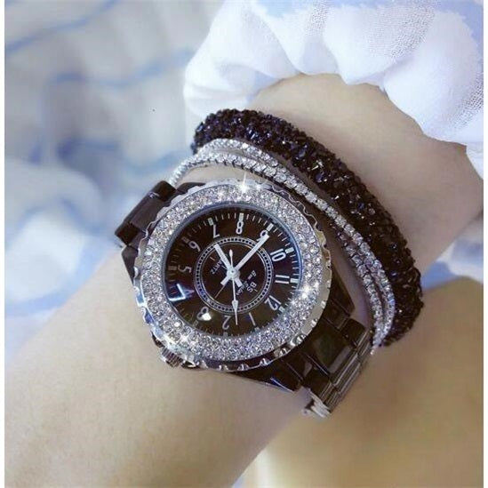 Mechanical Watch Ladies Automatic White Ceramic Student Female Watch (See size chart where applicable)