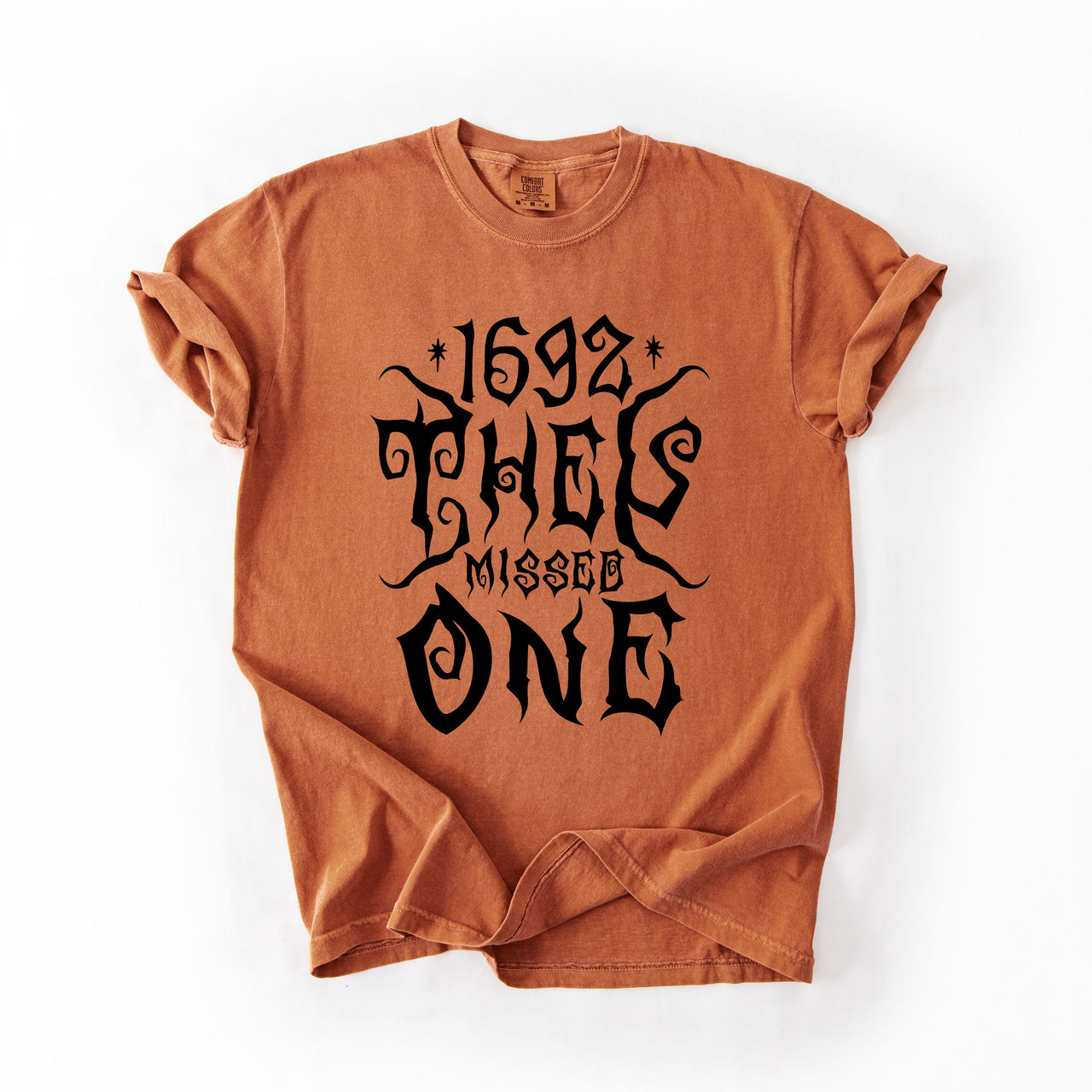 1692 They Missed One Salem Spooky Halloween Witch Shimmering Ghost Comfort Colors Tee