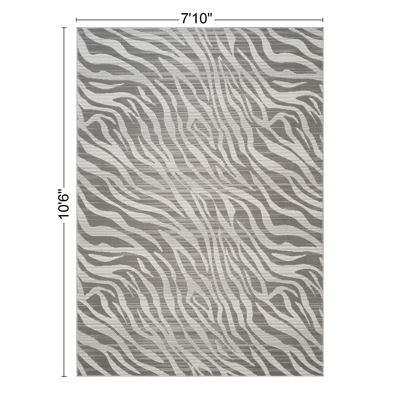 Geometrix GC_DIM1008 Gray 7 ft. 10 in. x 10 ft. 6 in. Contemporary Area Rug with Geometric 3D Effect