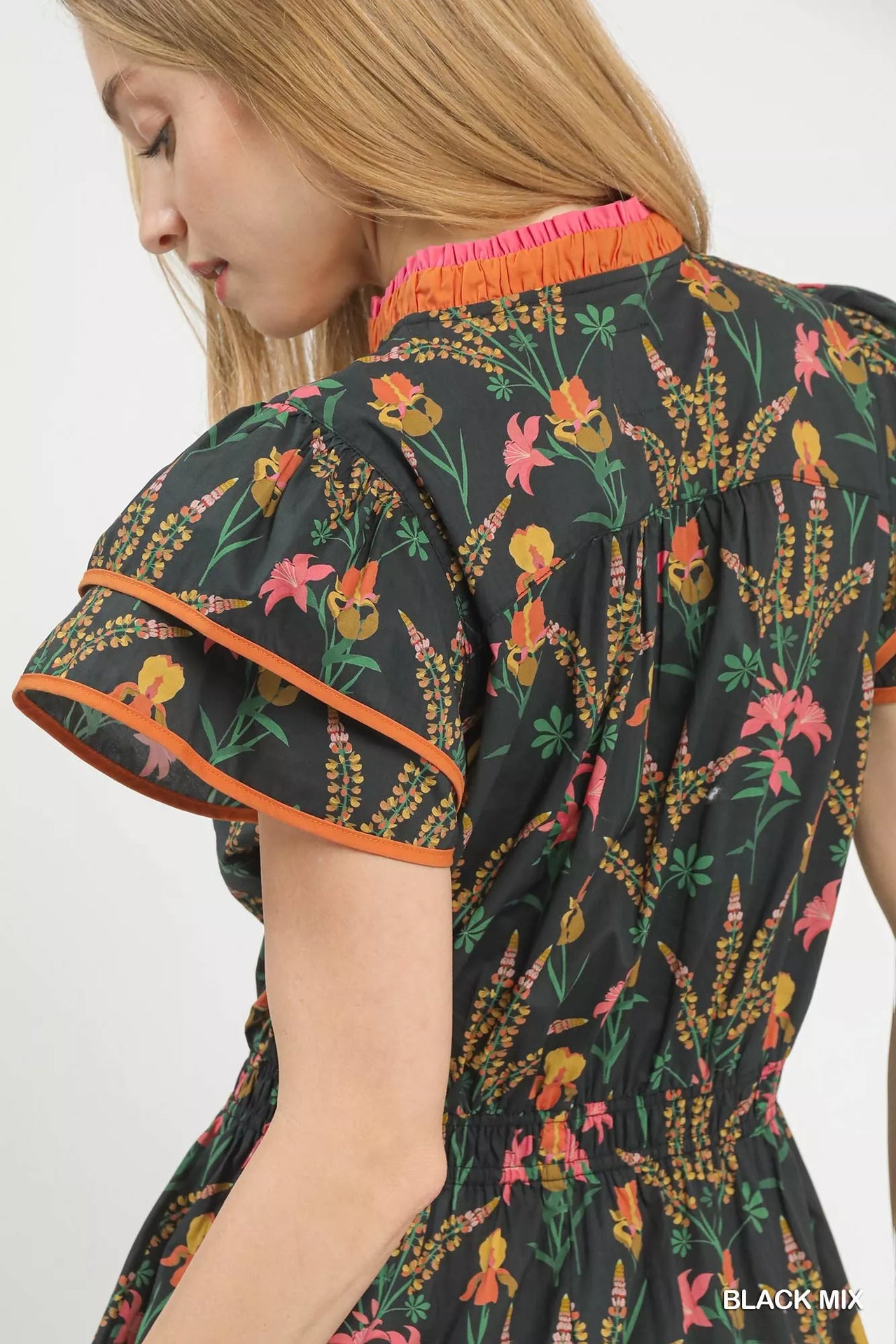 Umgee Mix Floral Midi Dress