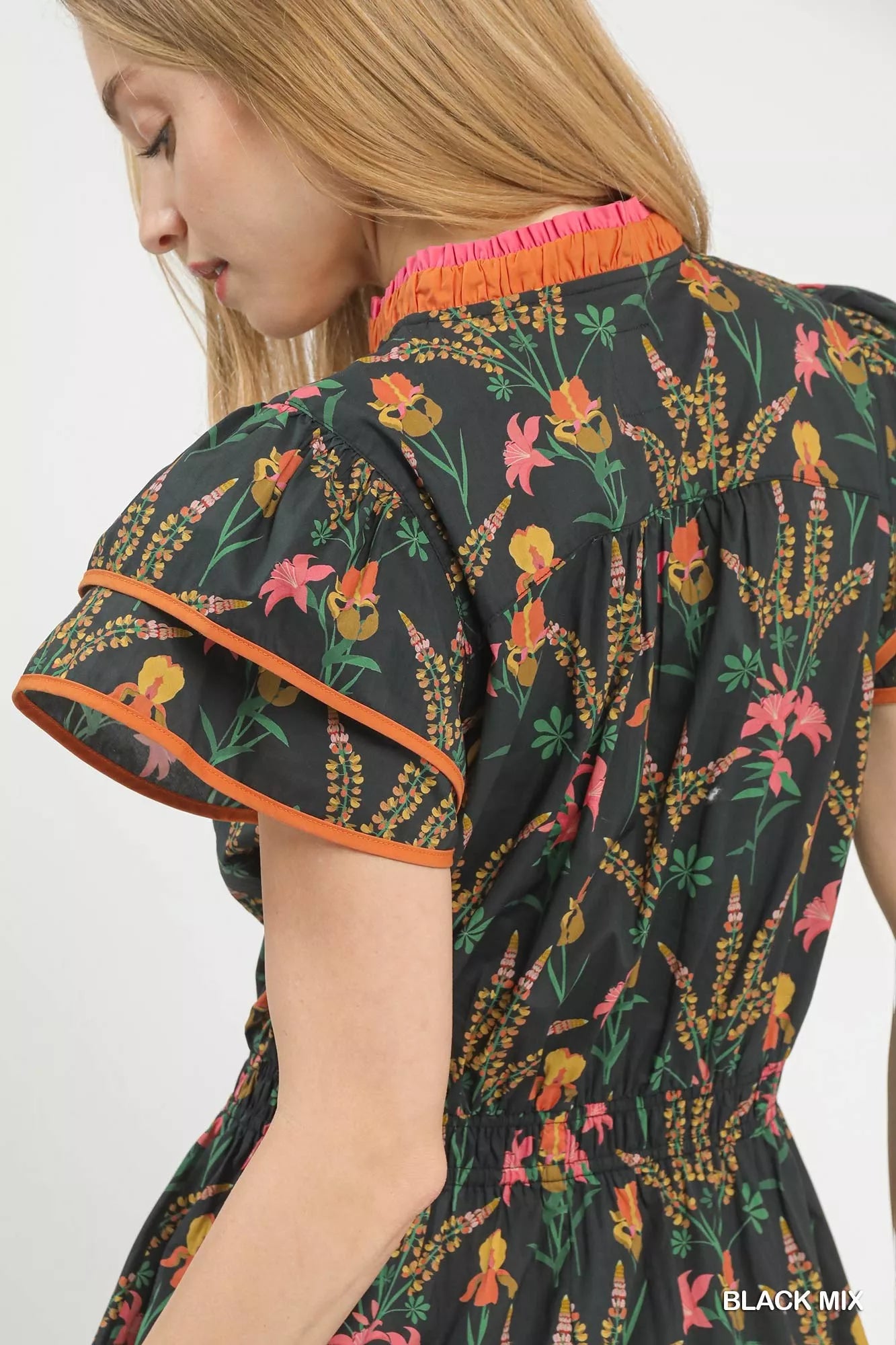 Umgee Mix Floral Midi Dress