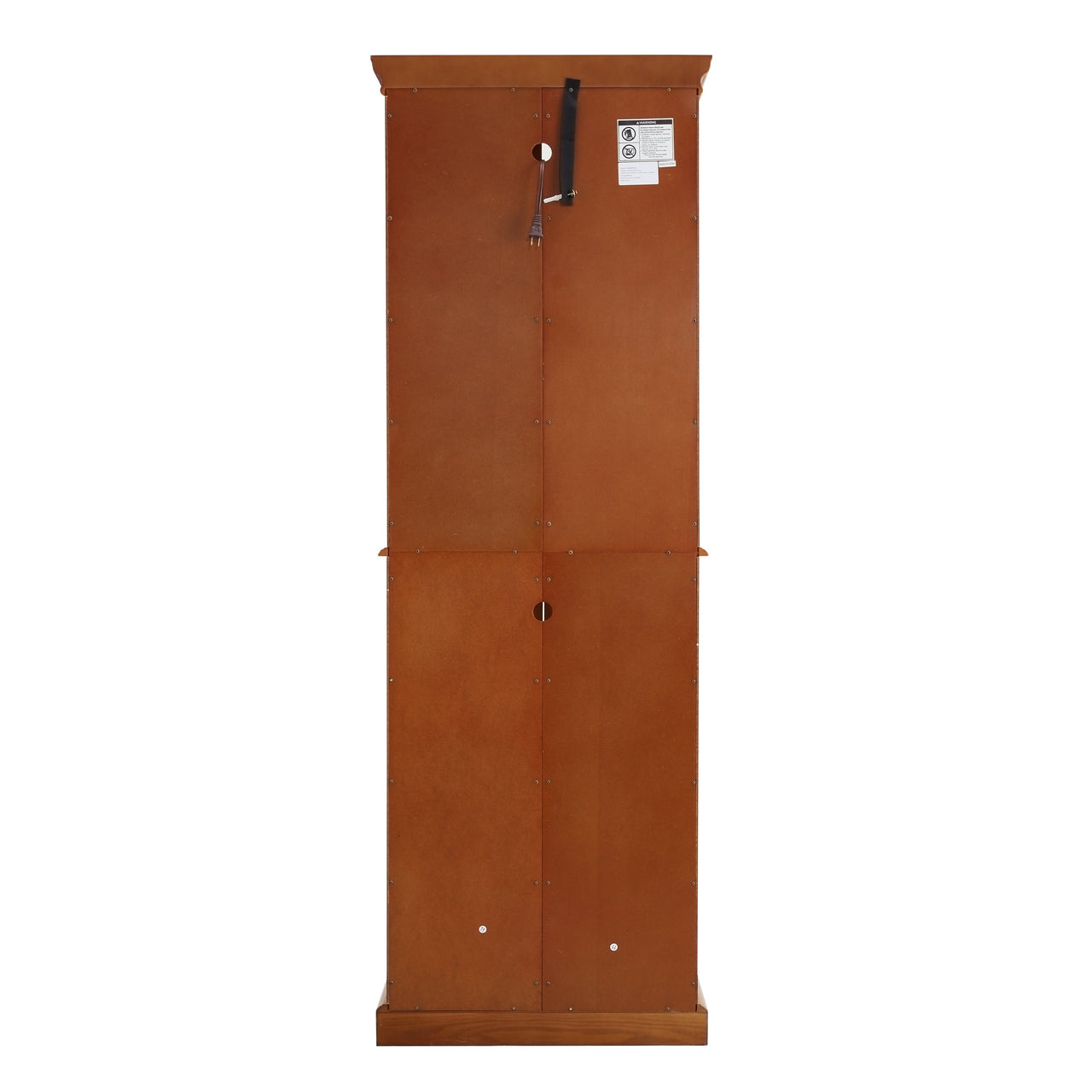 Lighted Curio Cabinet with Adjustable Shelves, Mirrored Back, and Tempered Glass Doors, 6-Tier Walnut Finish