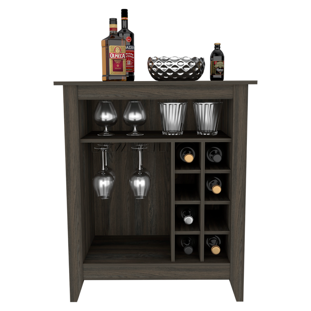 Bar Cabinet, One Open Drawer, One Open Shelf, Carbon Espresso
