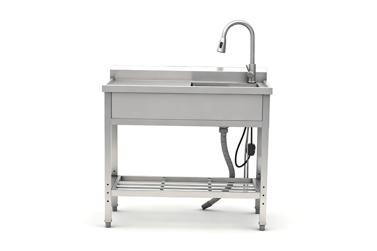 Stainless Steel Utility Sink, Freestanding Sink 2