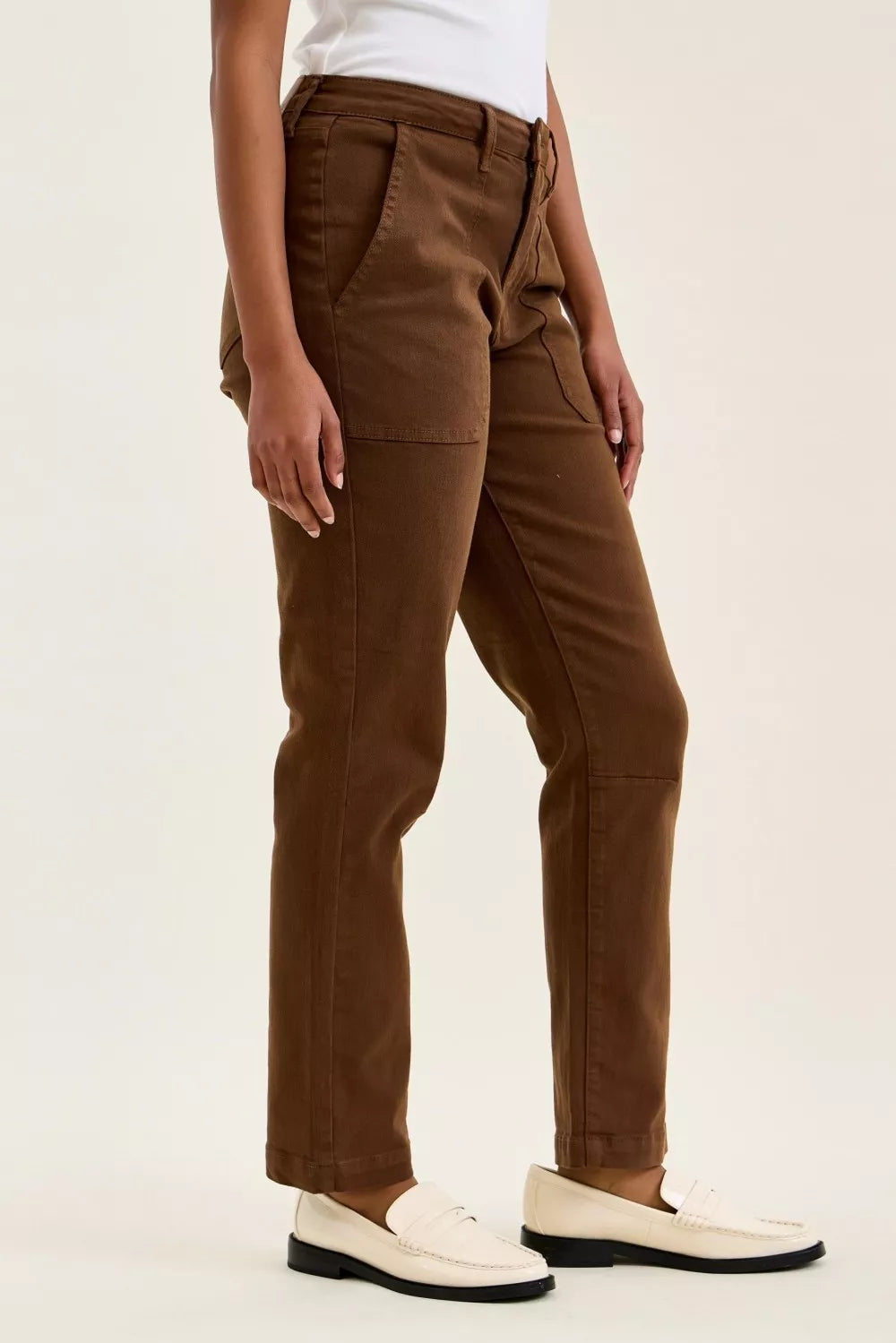 Judy Blue High Waist Aurora Weekender Jeans with Knee Darts C Mahogany