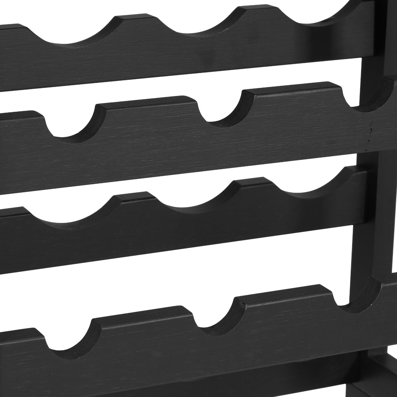 24 Bottle Detachable Wine Rack, 6-Tier Wine Bottle Holder, Freestanding Floor Display Wine Storage Shelves with Table Top, For Kitchen,Cellar,Bar,Dining Room,Living Room, Black